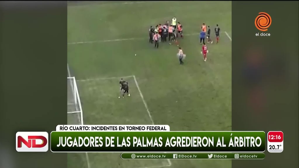 La agresión al árbitro en Las Palmas-Atenas