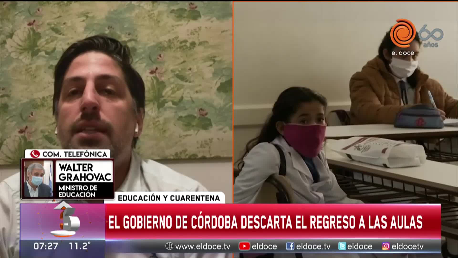 Grahovac sobre el regreso a clases, el coronavirus y la lupa en el AMBA