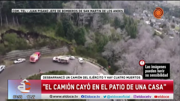 Cómo fue el rescate de los soldados que iban en el camión que desbarrancó