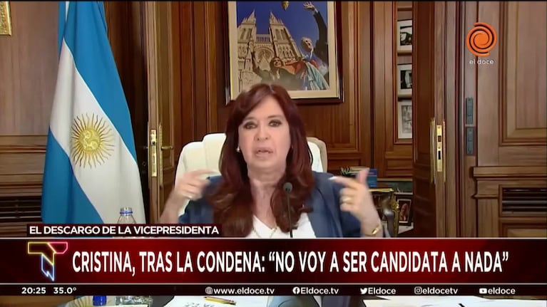 El rechazo de Cristina Kirchner a su condena