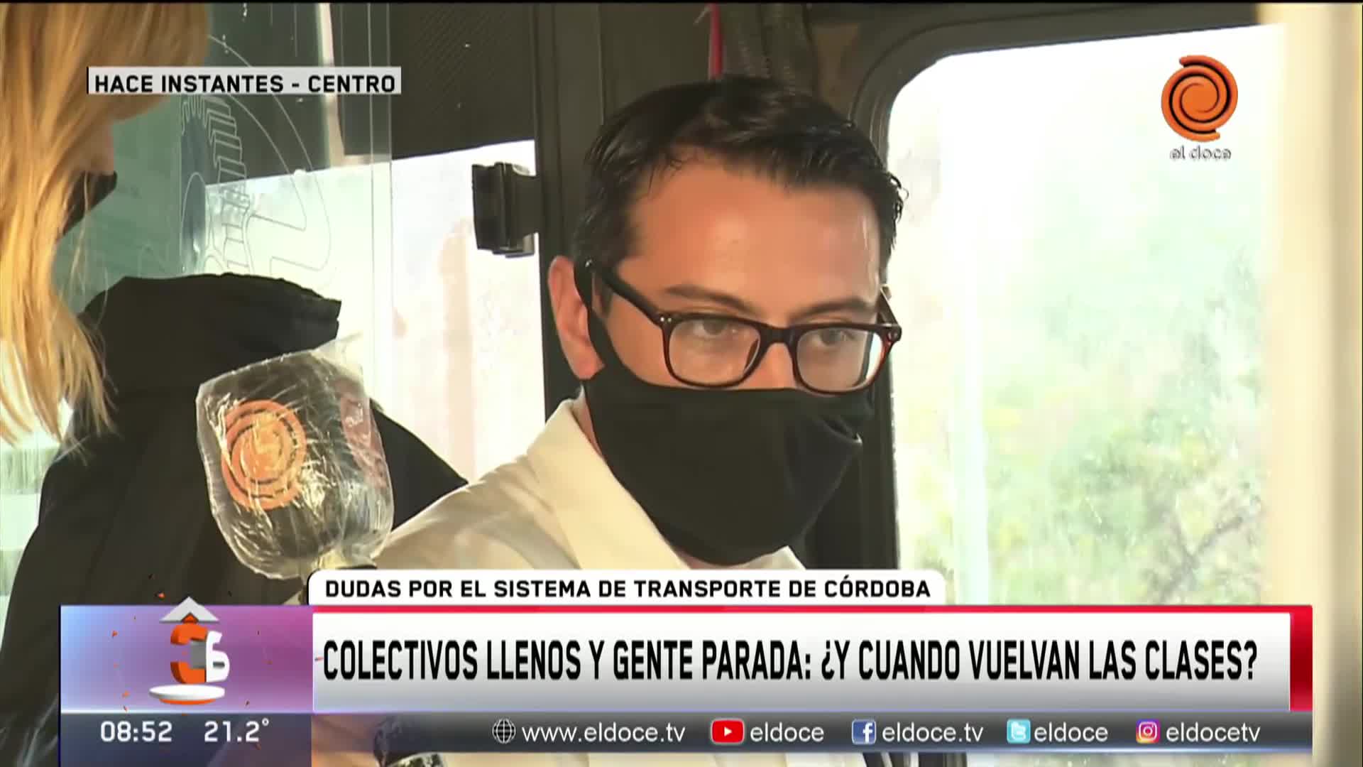 Transporte urbano: gente parada, colas en las paradas y quejas