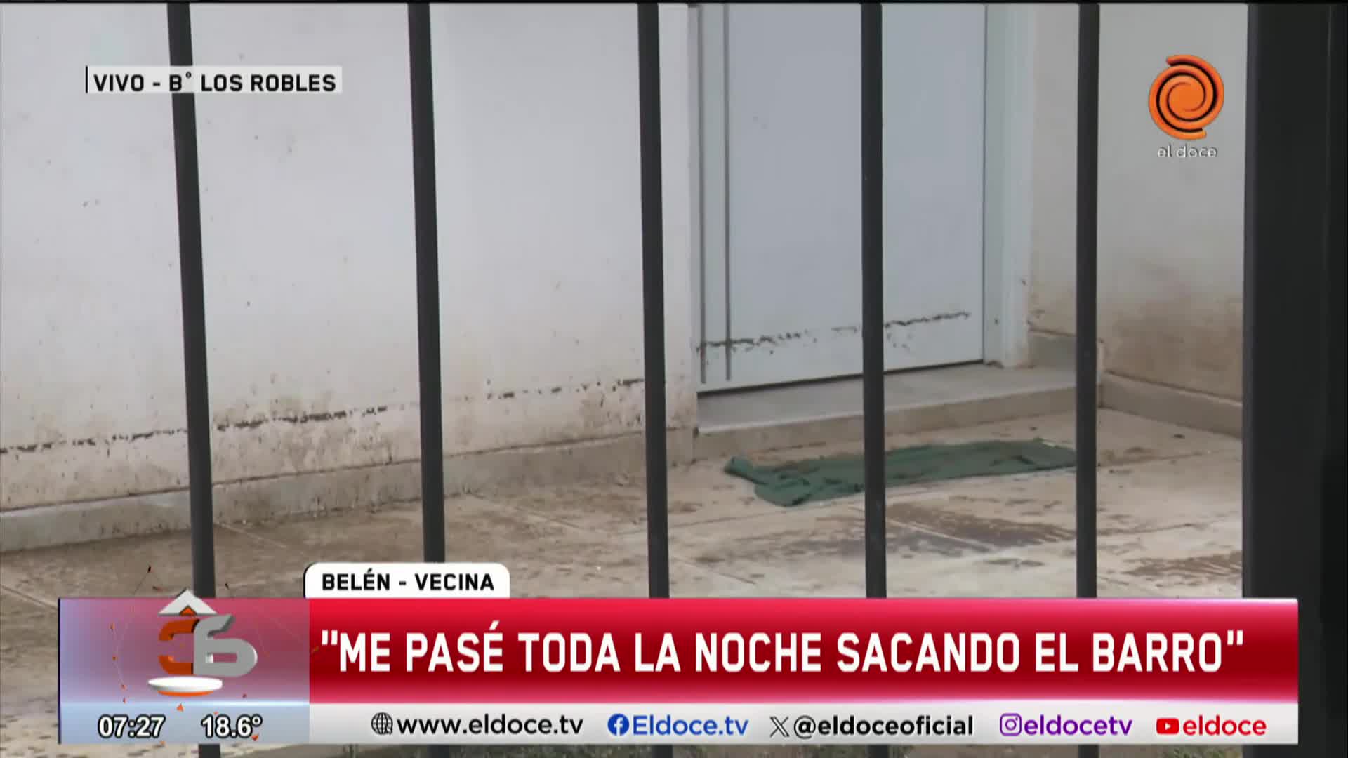 La lluvia ocasionó inconvenientes en barrio Los Robles