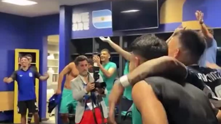 Argentina a la final: los festejos de la Selección en el vestuario