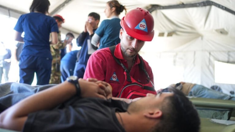 Así fue la simulación de inundación que se realizó en Villa Páez