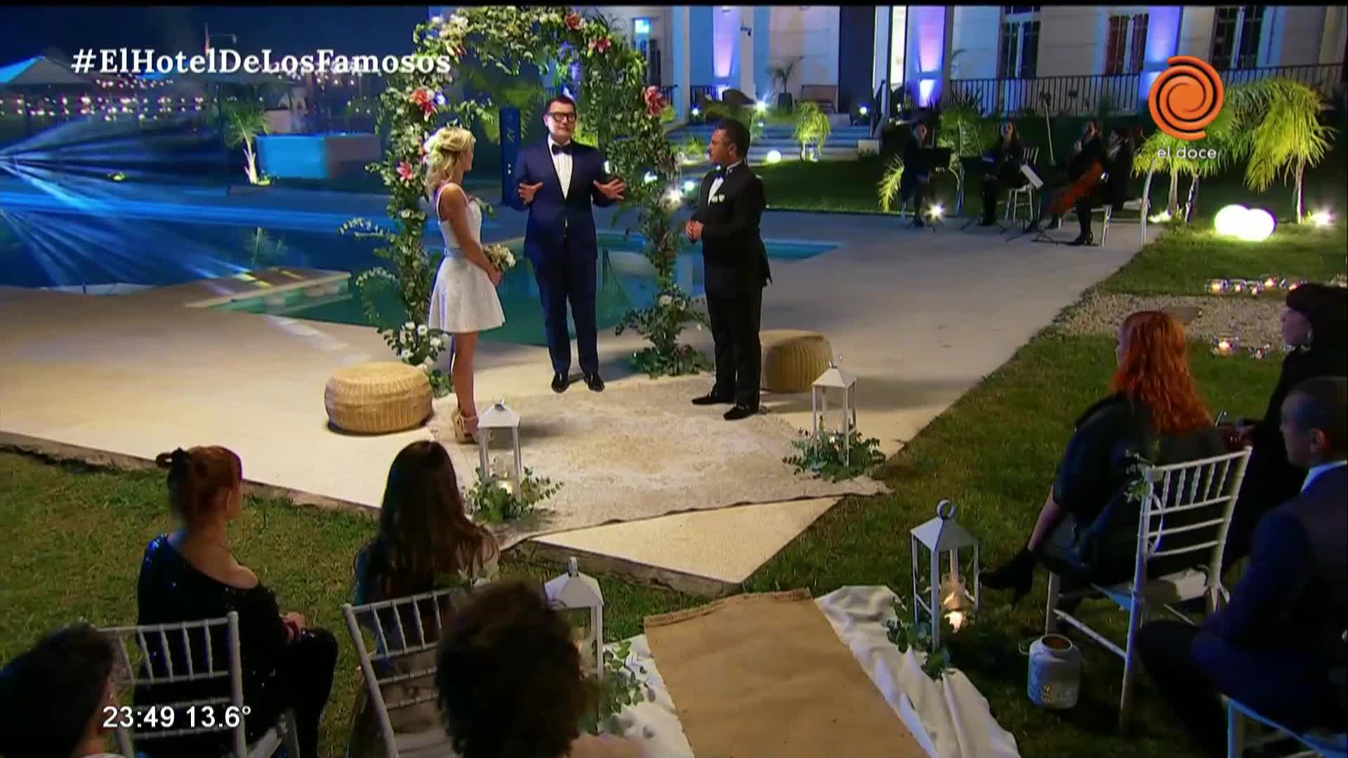 Boda en El Hotel de los Famosos: Chanchi y Sabrina se unieron en matrimonio