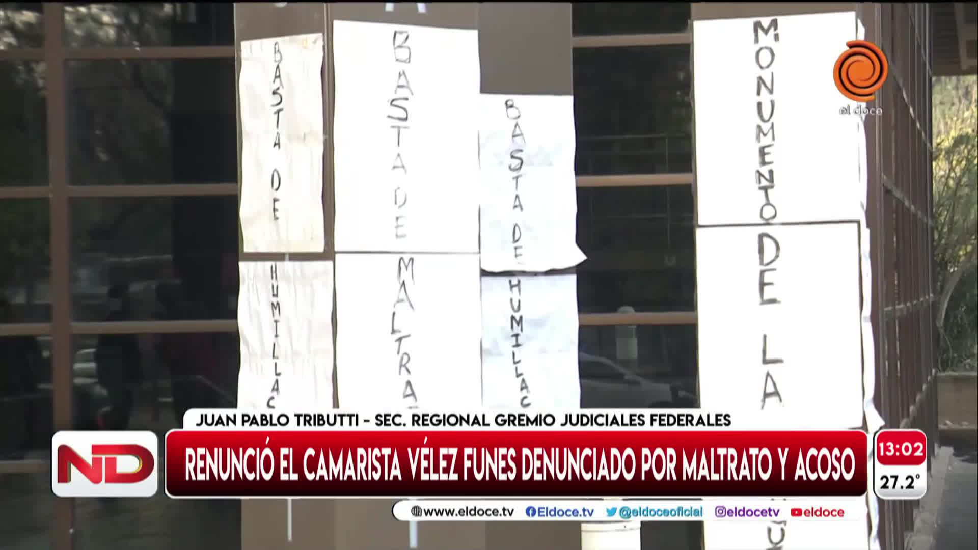 Empleados judiciales aseguran que la renuncia de Vélez Funes es “un gran logro”