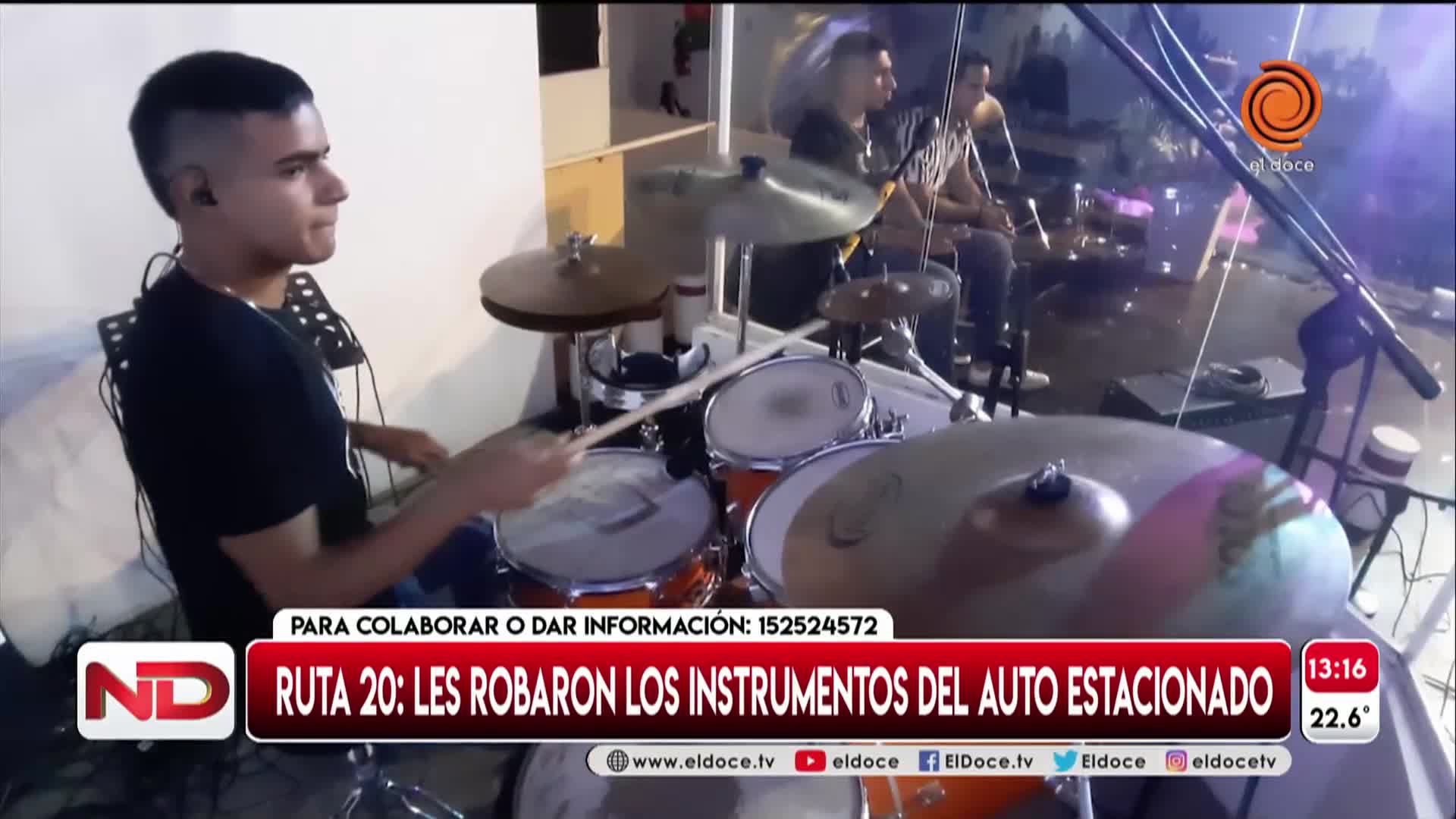 Enseñan música en una iglesia evangélica y les robaron los instrumentos