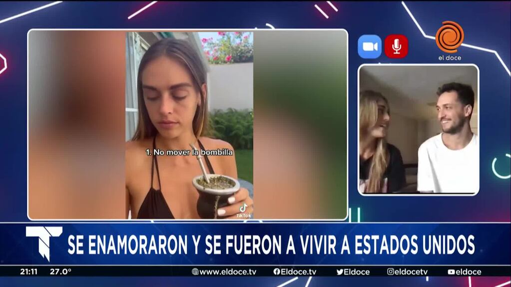 Él es argentino, ella estadounidense y juntos son furor en TikTok