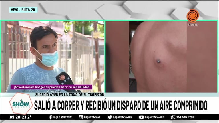 Le dispararon por la espalda cuando salió a correr