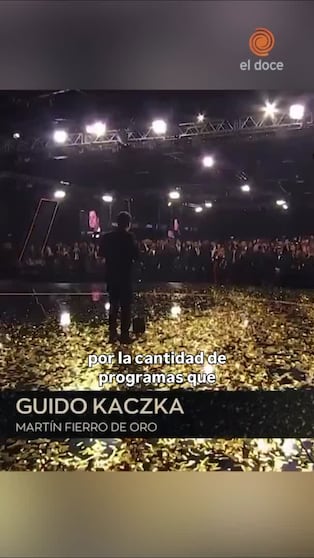 La emoción de Guido con el Martín Fierro de Oro