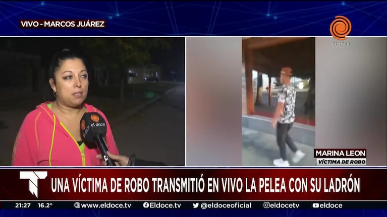 Filmó en vivo al ladrón y asegura conocerlo