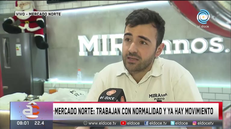 A pesar del feriado, el Mercado Norte trabajó con normalidad