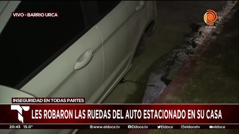 Se fueron de vacaciones y ladrones casi les desarman el auto en barrio Urca