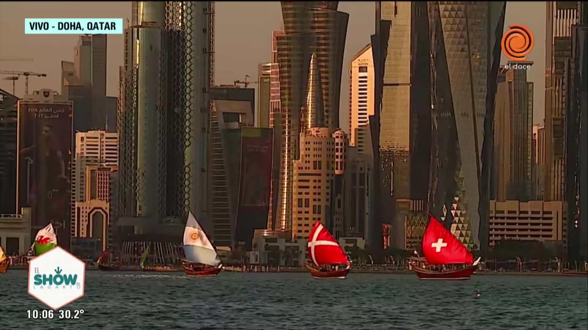 El espectáculo de los veleros en la bahía de Doha