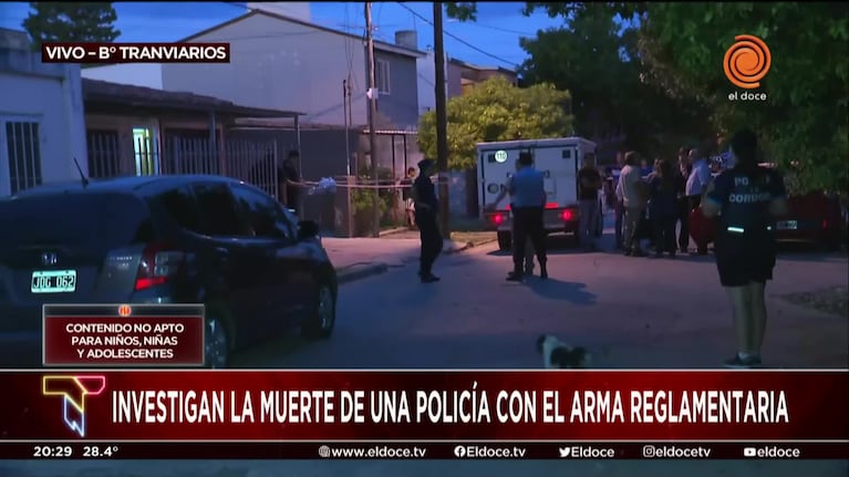 Vecinos aseguraron que se oyeron disparos en la casa donde murió una policía