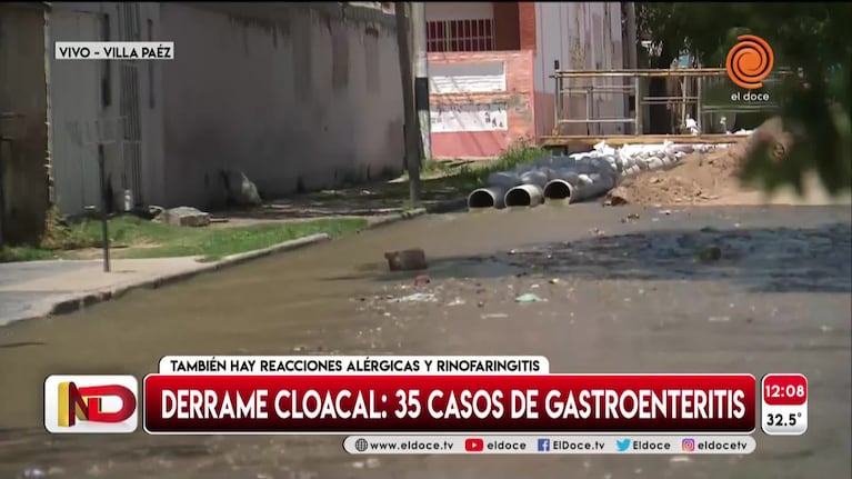 Desborde cloacal: al menos 35 casos de gastroenteritis