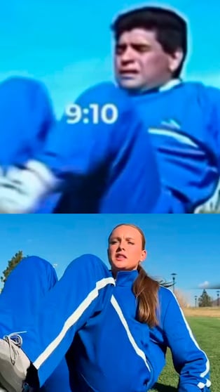 Una futbolista imitó a Maradona y se viralizó