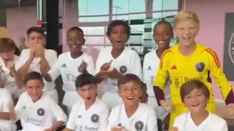 Thiago Messi fue viral por un grito