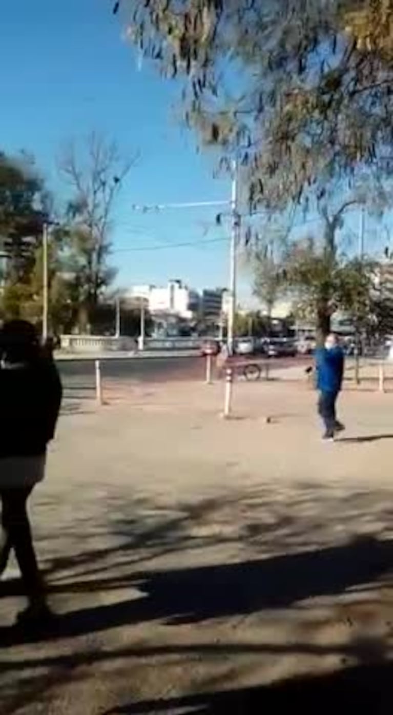 Puesteros protestaron contra las obras en el Parque Las Heras