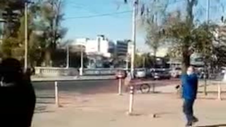 Puesteros protestaron contra las obras en el Parque Las Heras