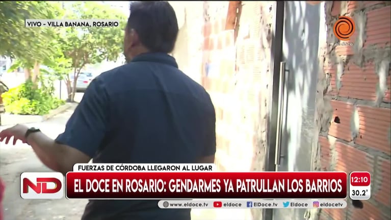 El Doce en Rosario: gendarmes ya patrullan los barrios