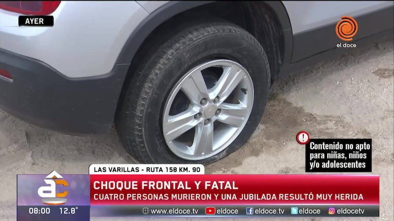 Cuatro muertos en un choque frontal