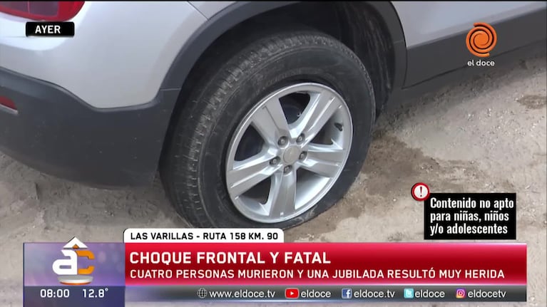 Cuatro muertos en un choque frontal