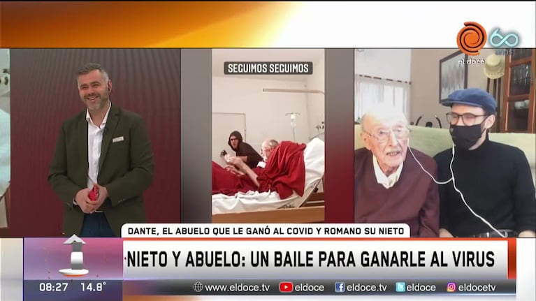 Dante tiene 91 años, venció al coronavirus y lo mostró en Instagram