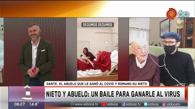 Dante tiene 91 años, venció al coronavirus y lo mostró en Instagram