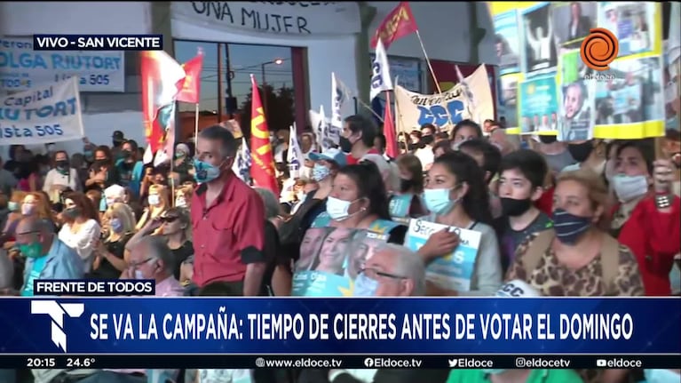 Sin los referentes, cerró la campaña del Frente de Todos en Córdoba