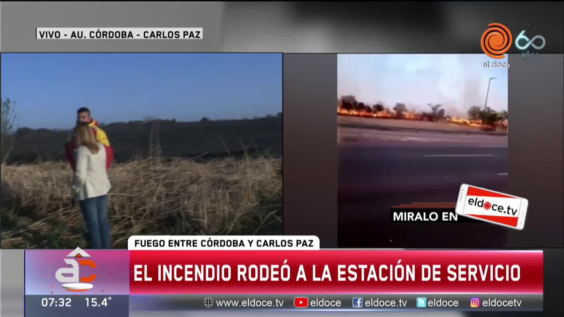 Una estación de servicio, rodeada por el fuego: el testimonio del encargado