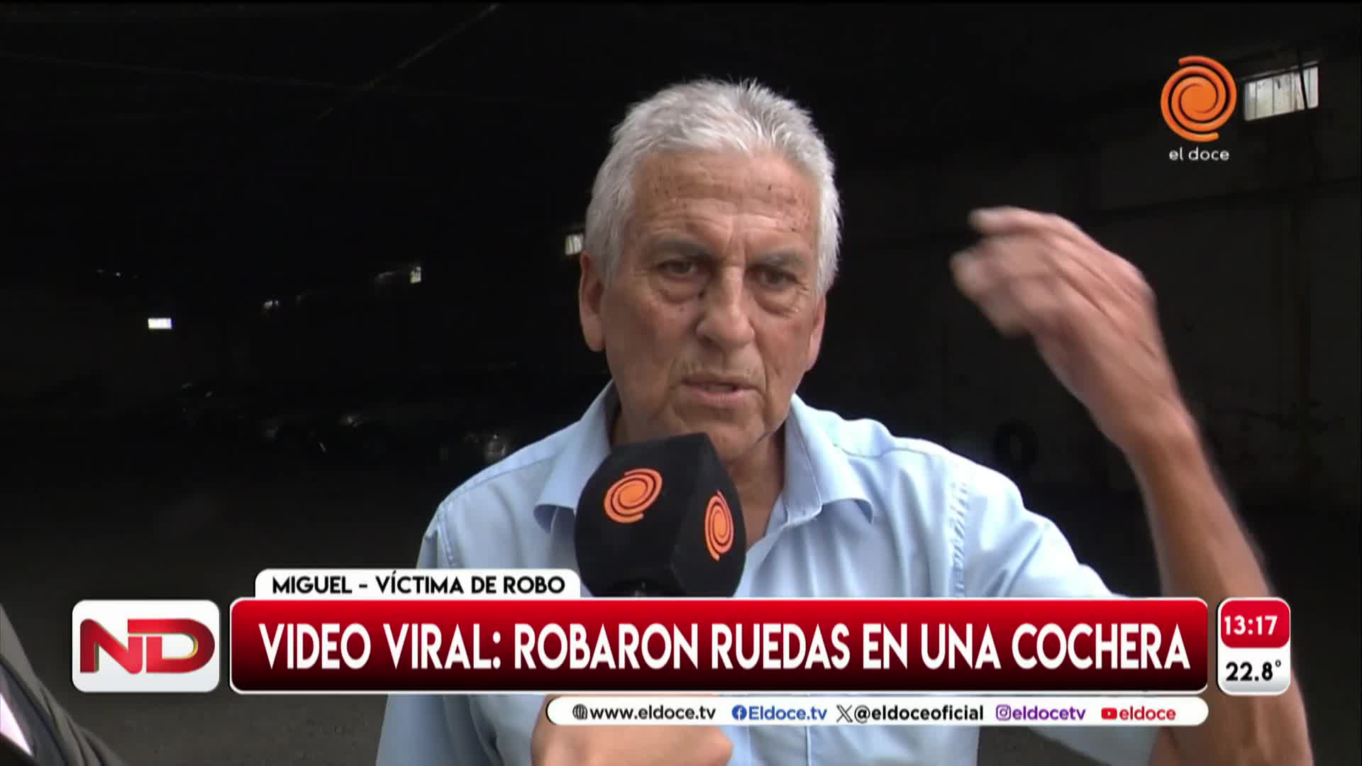 La indignación del taxista víctima de los roba ruedas en una cochera de Córdoba