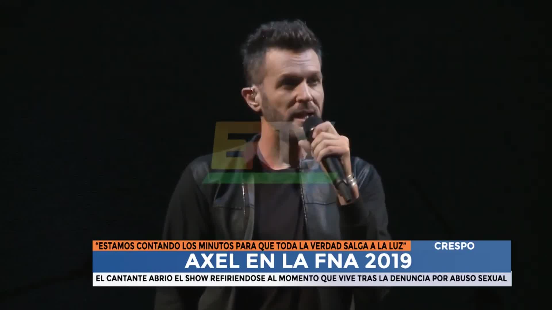 Axel volvió a actuar en la Fiesta Nacional de la Avicultura