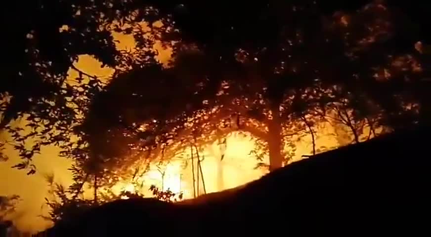 Incontrolable incendio en las Islas Canarias