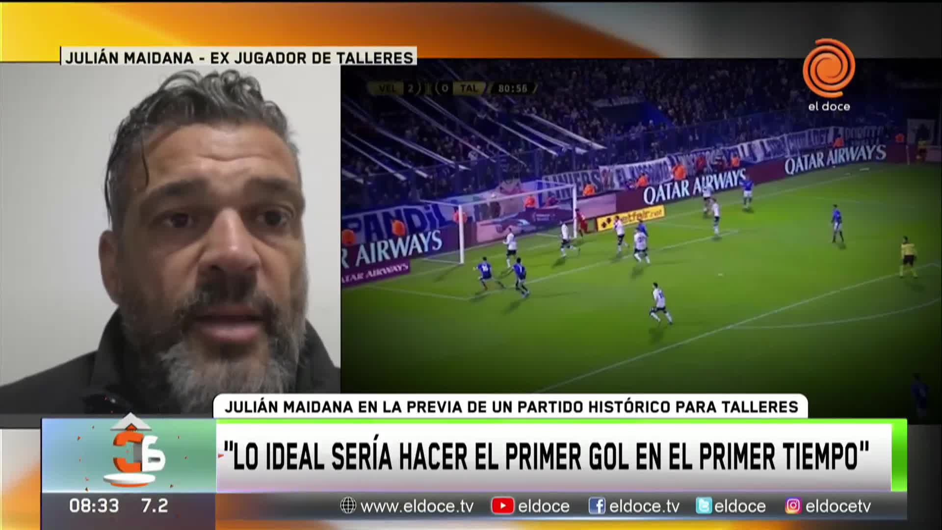 Julián Maidana en la previa de Talleres-Vélez: los nervios y el repudio por las agresiones