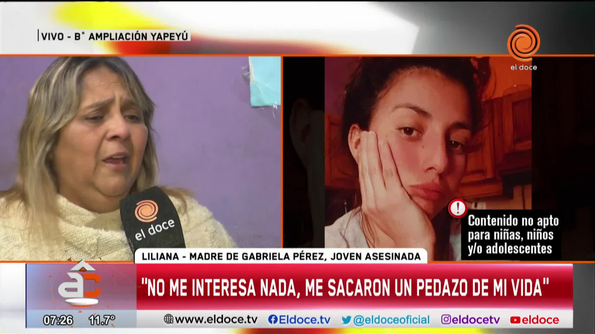 La familia de Gabriela Pérez denunció que recibió mensajes intimidantes