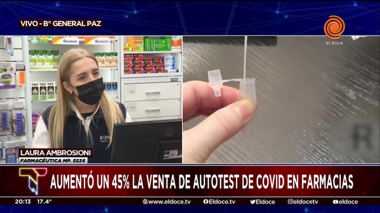 Aumentó la venta de autotest de Covid-19 en farmacias de Córdoba