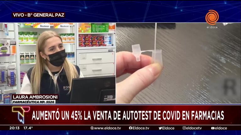 Aumentó la venta de autotest de Covid-19 en farmacias de Córdoba