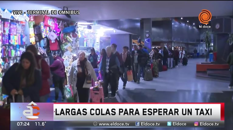 Gran movimiento en terminal de ómnibus por la vuelta del fin de semana largo