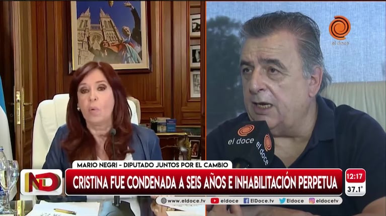 Negri y De Loredo expresaron estar de acuerdo con la condena a Cristina Kirchner