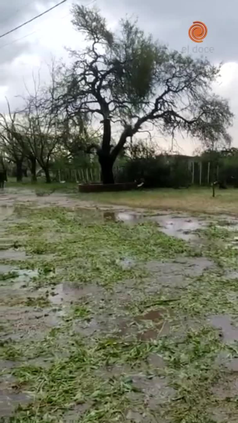 La cola de un tornado afectó a Río Primero