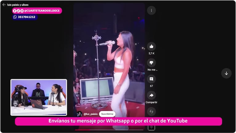 "Lo que dijo esa noche fue especial": el recuerdo de Luz Paisio y su primera presentación con Ulises