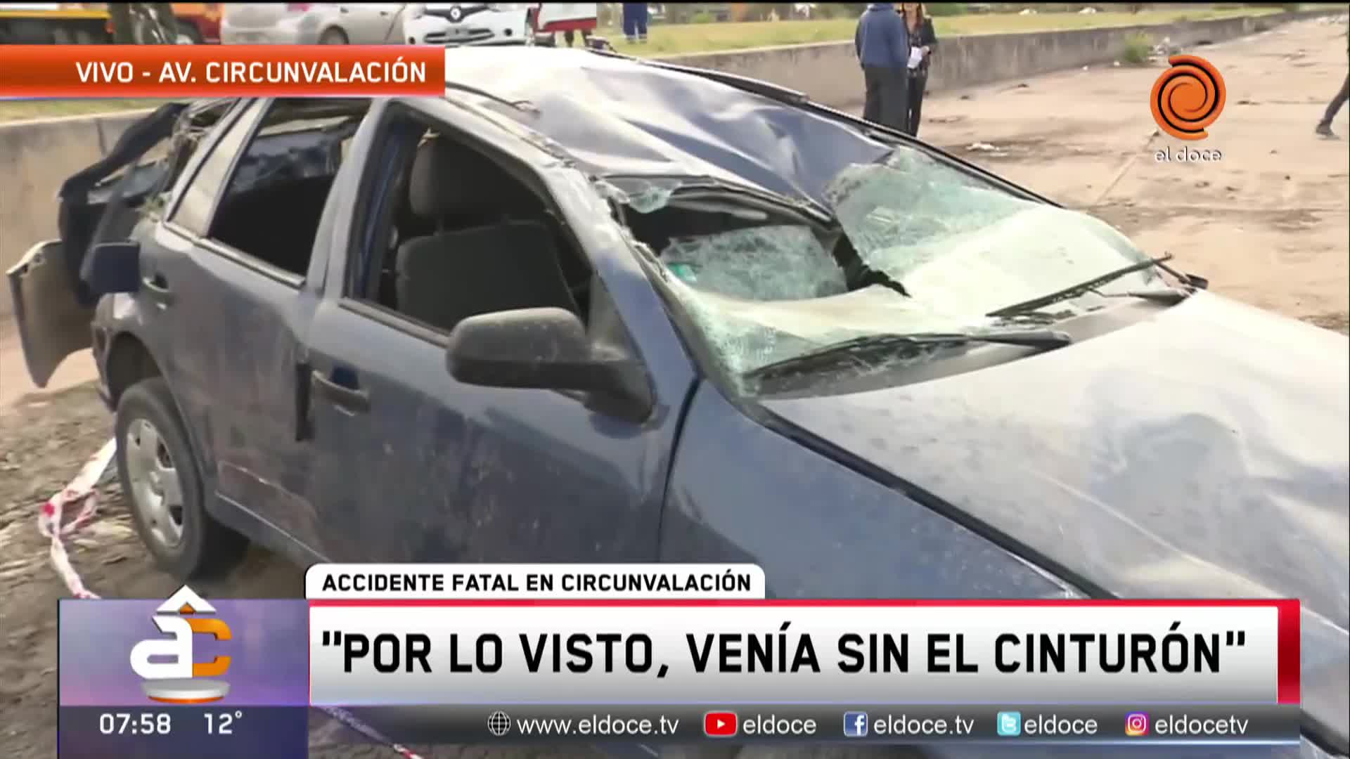 Robo, accidente y muerte en avenida Circunvalación