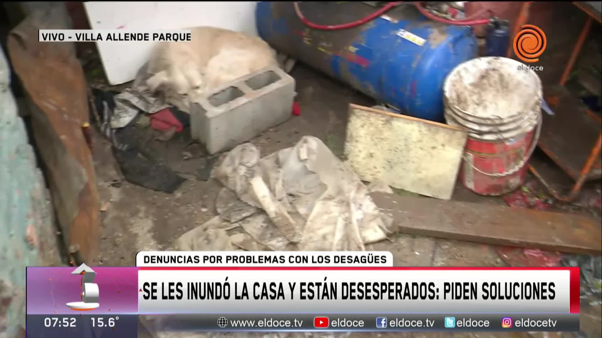 Casas inundadas: vecinos de Villa Allende Parque piden ayuda