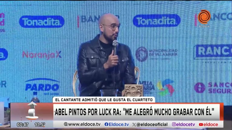 Abel Pintos halagó a Luck Ra tras su debut en el cuarteto: “Es un creador de hits...”