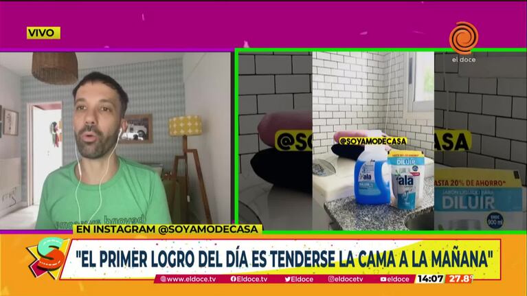 "Soy amo de casa": el influencer de la limpieza