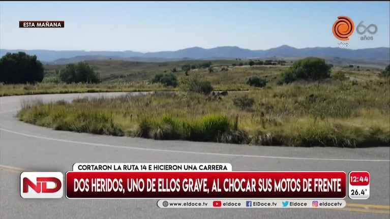 Motoqueros cortan la Ruta 14 para correr picadas