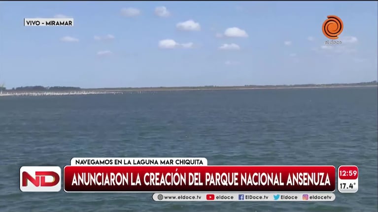 El Doce navegó las aguas del futuro Parque Nacional Ansenuza