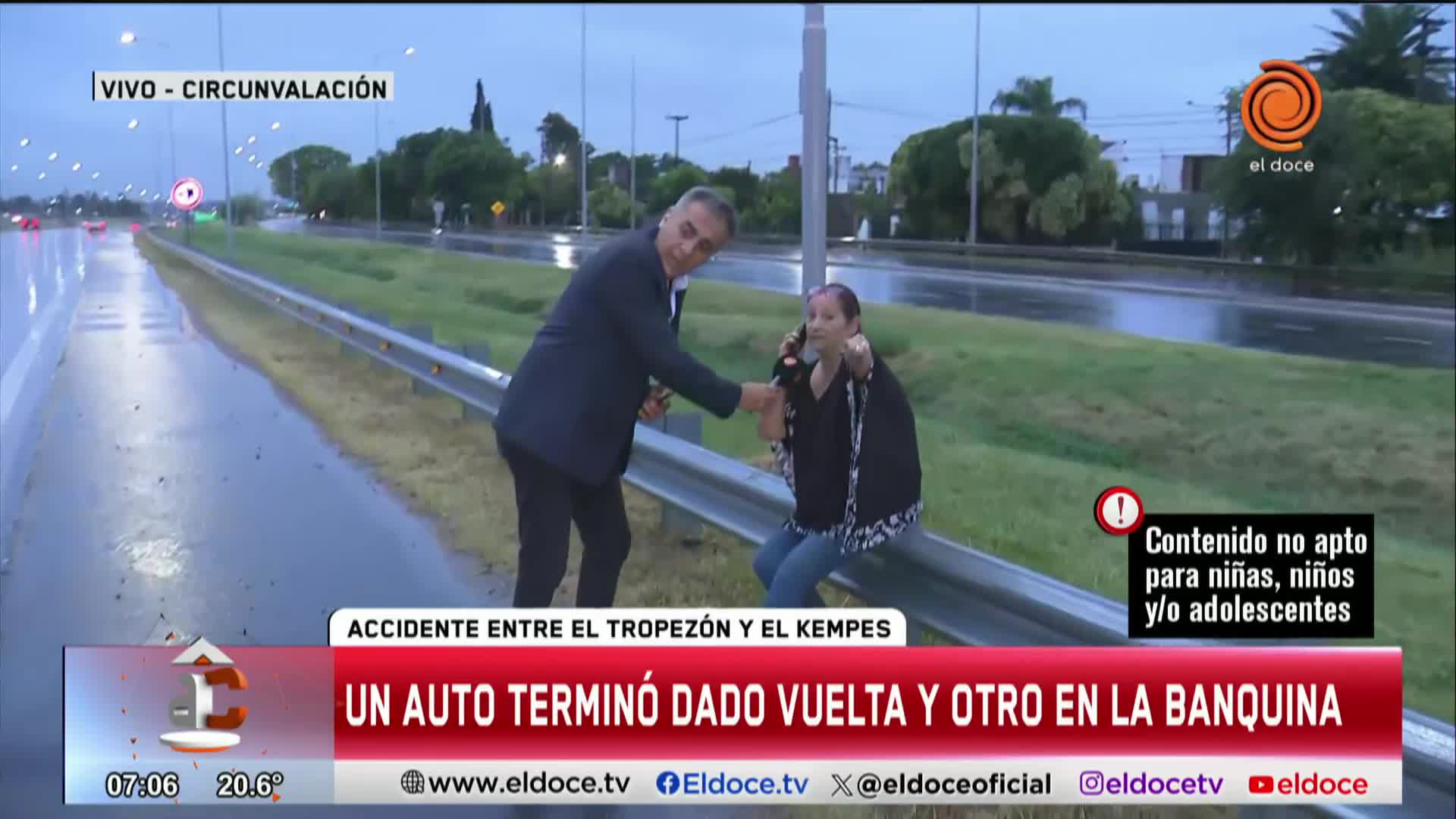 Dos autos chocaron en Circunvalación