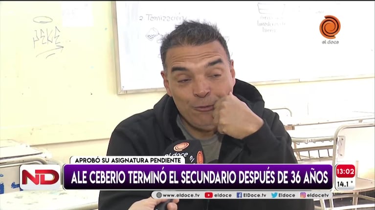 La emoción de Ale Ceberio al volver a la escuela